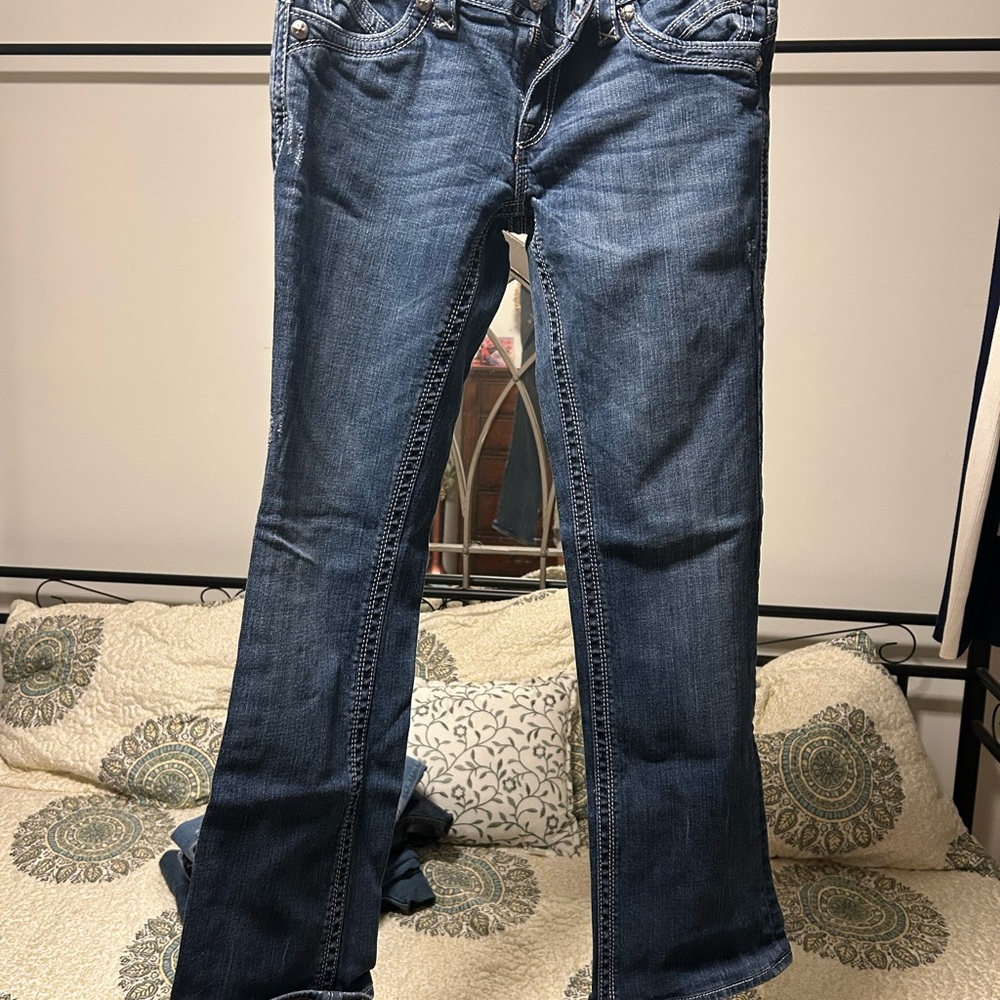 Rock Revival Dark Blue Straight Leg Women's Jeans